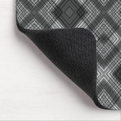 Zwart-wit geometrisch diamantpatroon muismat (Hoek)