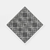 Zwart-wit geometrisch diamantpatroon servet (Hoek)