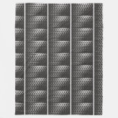 Zwart-wit geometrisch driehoekpatroon deken (Voorkant)