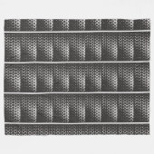 Zwart-wit geometrisch driehoekpatroon deken (Voorkant (Horizontaal))