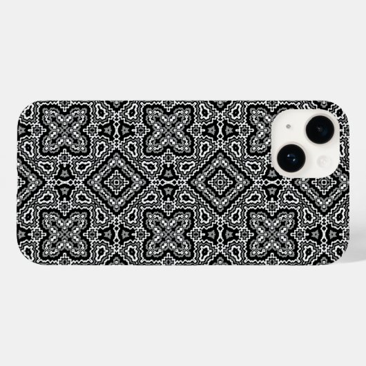 zwart-wit geometrisch etnisch ornament Case-Mate iPhone case (Achterkant (horizontaal))