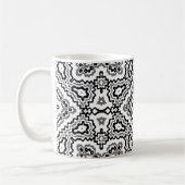zwart-wit geometrisch etnisch ornament koffiemok (Links)