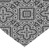 zwart-wit geometrisch etnisch ornament korte tafelloper (Hoek)