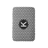 Zwart wit geometrisch gemiddelde met aangepast mon badmat (Voorkant Verticaal)