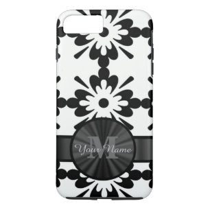 Zwart-wit geometrisch gepersonaliseerd Case-Mate iPhone case