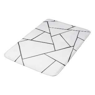 Zwart wit geometrisch glam #1 #geo #decor badmat