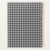 Zwart-wit geometrisch Houndstooth-patroon Planner (Achterkant)