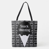 Zwart-wit geometrisch ijsje tote bag (Voorkant)