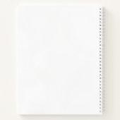 Zwart-wit Geometrisch Initiaal Monogram Notitieboek (Achterkant)