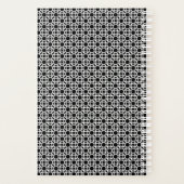 Zwart-wit Geometrisch Initiaal Monogram Planner (Achterkant)