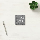 Zwart-wit Geometrisch Initiaal Monogram Post-it® Notes (Kantoor)