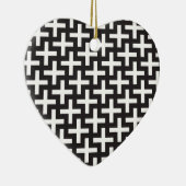 Zwart-wit geometrisch keramisch ornament (Rechts)