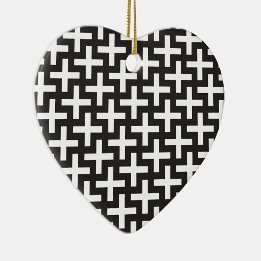 Zwart-wit geometrisch keramisch ornament (Rechts)