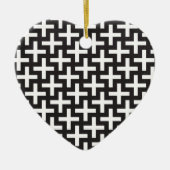 Zwart-wit geometrisch keramisch ornament (Voorkant)