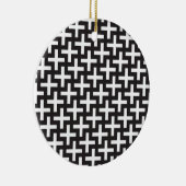 Zwart-wit geometrisch keramisch ornament (Rechts)