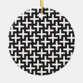 Zwart-wit geometrisch keramisch ornament (Voorkant)