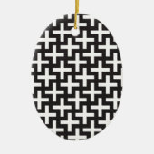 Zwart-wit geometrisch keramisch ornament (Voorkant)