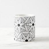 Zwart-wit Geometrisch Koffiemok (Center)