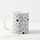 Zwart-wit Geometrisch Koffiemok (Links)