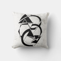 Zwart-wit geometrisch kussensloop