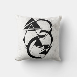 Zwart-wit geometrisch kussensloop kussen