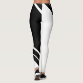 Zwart-wit geometrisch leggings (Achterkant)