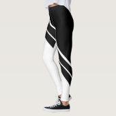 Zwart-wit geometrisch leggings (Links)