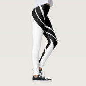 Zwart-wit geometrisch leggings (Rechts)