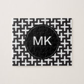 Zwart-wit geometrisch legpuzzel (Horizontaal)