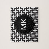 Zwart-wit geometrisch legpuzzel (Verticaal)