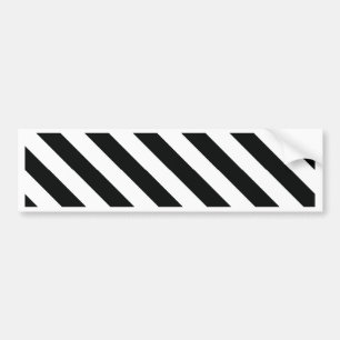 Zwart-wit geometrisch lijnpatroon bumpersticker
