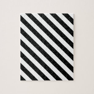 Zwart-wit geometrisch lijnpatroon legpuzzel