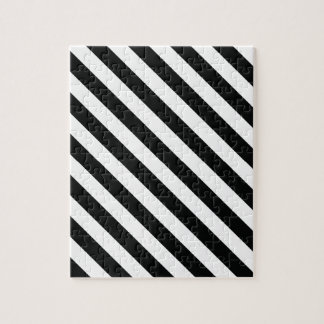 Zwart-wit geometrisch lijnpatroon legpuzzel