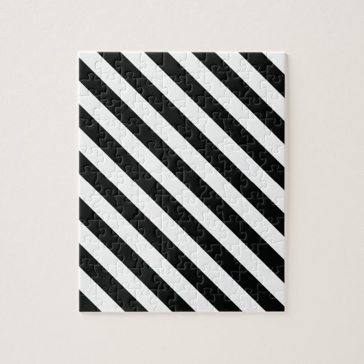 Zwart-wit geometrisch lijnpatroon legpuzzel (Verticaal)