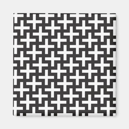 Zwart-wit geometrisch magneet (Voorkant)