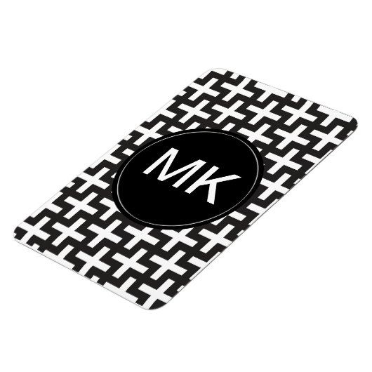 Zwart-wit geometrisch magneet (Linkerzijde)