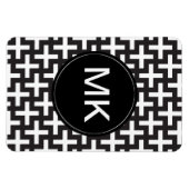 Zwart-wit geometrisch magneet (Horizontaal)