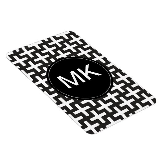 Zwart-wit geometrisch magneet (Rechterzijde)