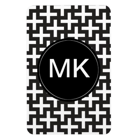 Zwart-wit geometrisch magneet (Verticaal)