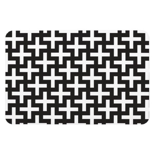 Zwart-wit geometrisch magneet (Horizontaal)