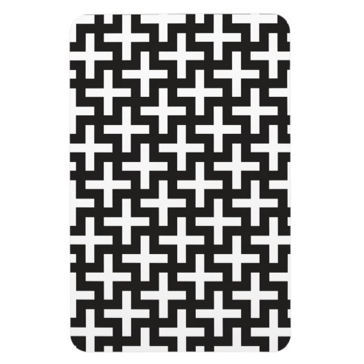 Zwart-wit geometrisch magneet (Verticaal)