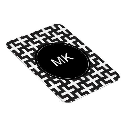 Zwart-wit geometrisch magneet (Rechterzijde)