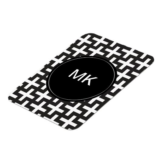 Zwart-wit geometrisch magneet (Linkerzijde)