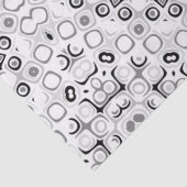 Zwart-wit geometrisch mandala patroon tissuepapier (Detail)