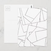 Zwart-wit Geometrisch-modern Bauhaus Briefkaart (Voorkant / Achterkant)
