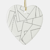 Zwart-wit geometrisch - Modern Bauhaus Keramisch Ornament (Rechts)