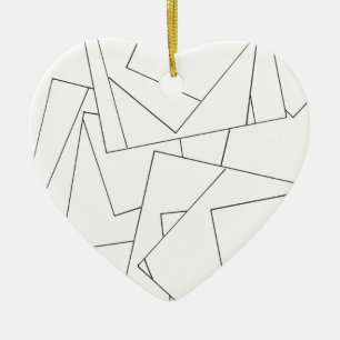 Zwart-wit geometrisch - Modern Bauhaus Keramisch Ornament