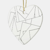 Zwart-wit geometrisch - Modern Bauhaus Keramisch Ornament (Links)