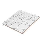 Zwart-wit Geometrisch-modern Bauhaus Tegeltje (Zijkant)