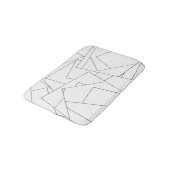 Zwart-wit geometrisch-modern minimalistisch badmat (Gekanteld)